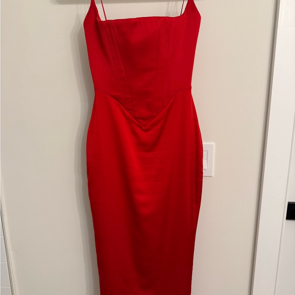 House of CB Red Corset Dress